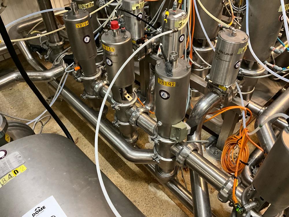Alfa Laval pneumatic valve station