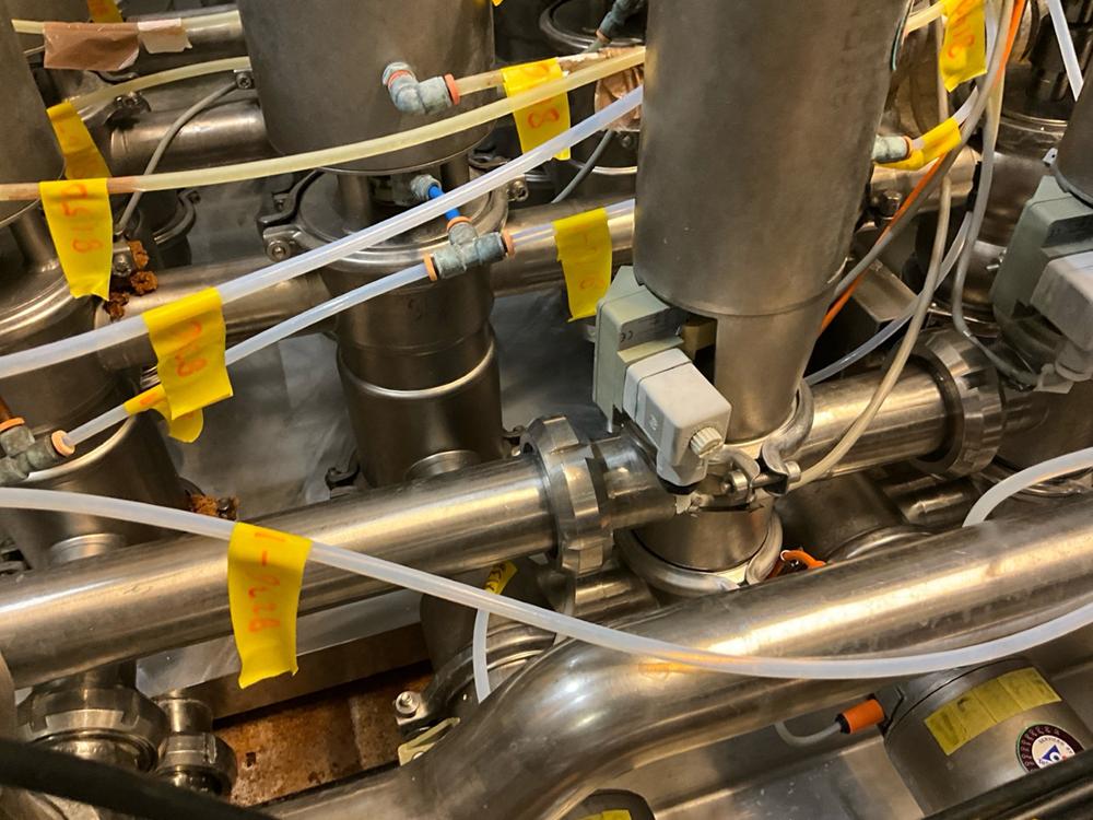 Alfa Laval pneumatic valve station