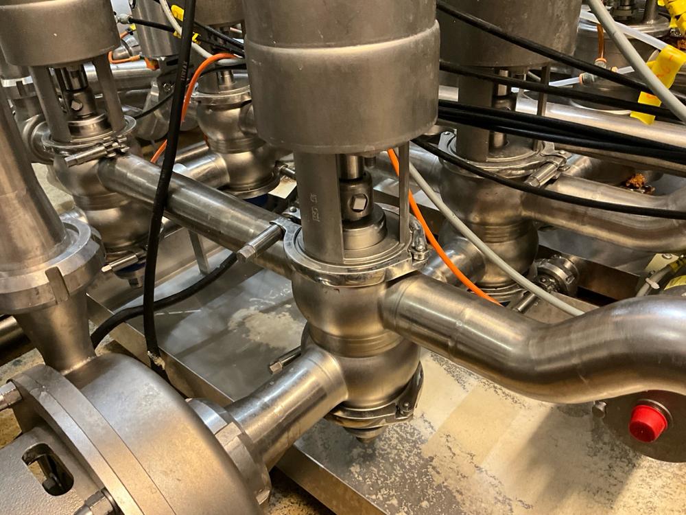 Alfa Laval pneumatic valve station