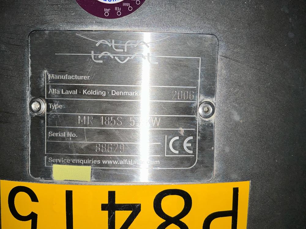 2006 Alfa Laval MR 185S Pump